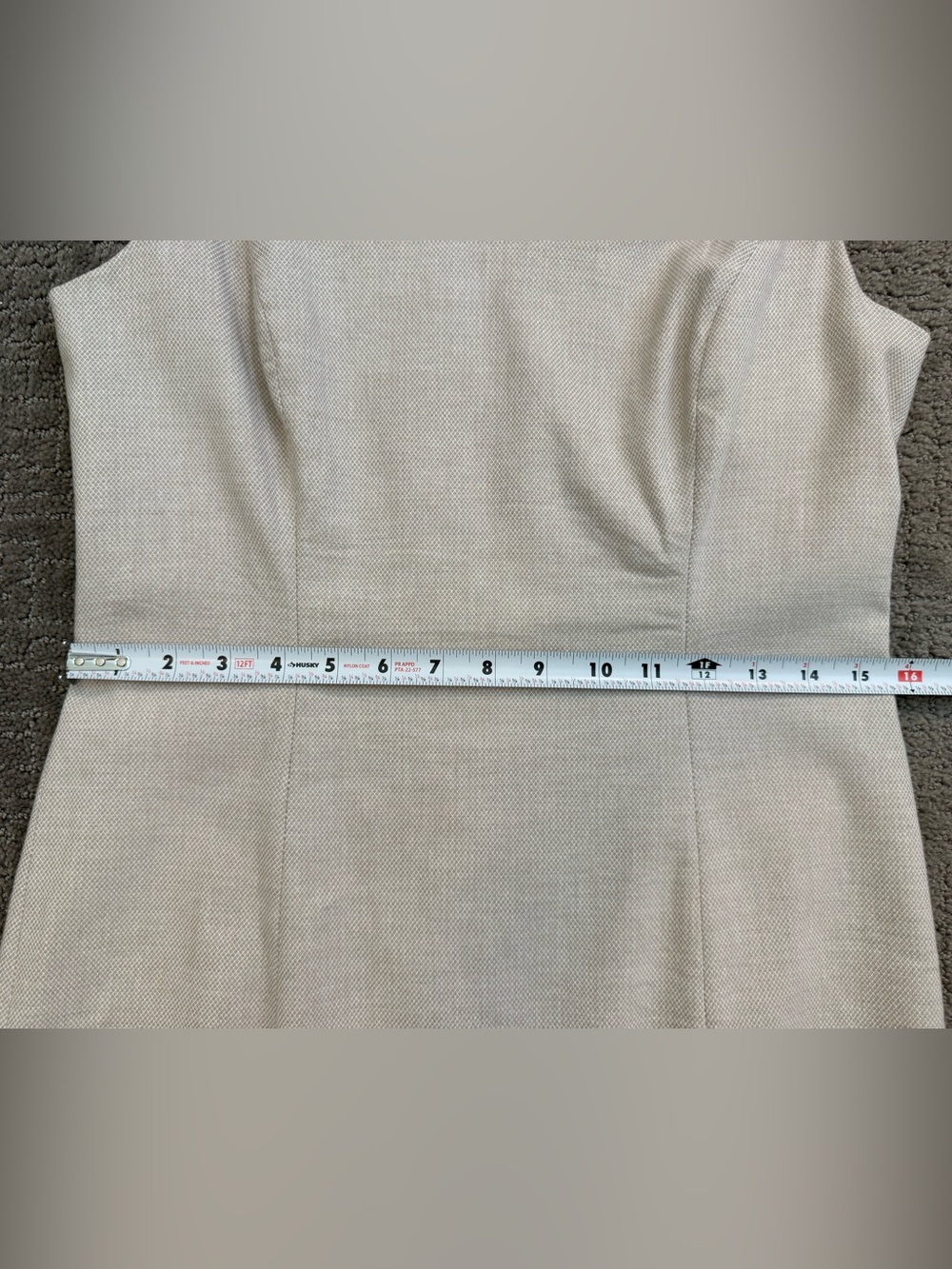 EUC WHBM Beige Shift dress, Size 8 - Picture 3 of 7